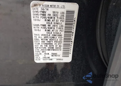 2015 Infiniti Qx70 z USA, uszkodzony, nr VIN JN8CS1MW1FM480079